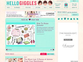 Zooey Deschanel's Hellogiggles website
