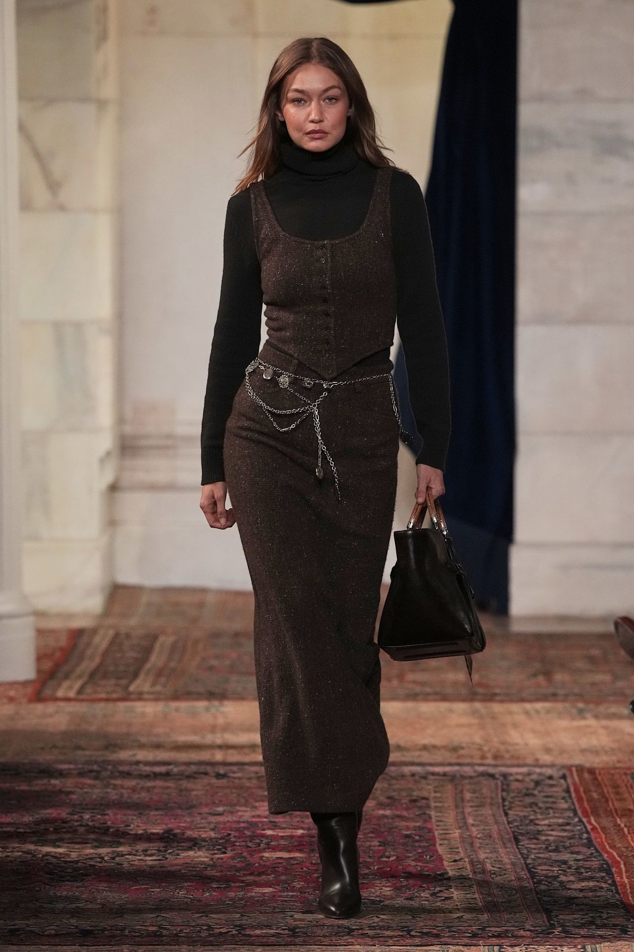 models walk the Ralph Lauren Fall 2026 runway