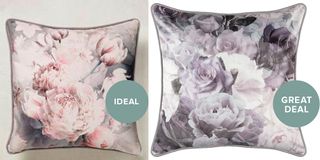 floral cushion with white background