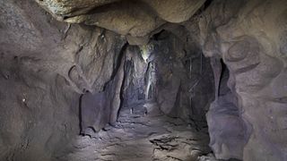 This cave chamber was sealed off by sand around 40,000 years ago. It would have been used by Neanderthals.