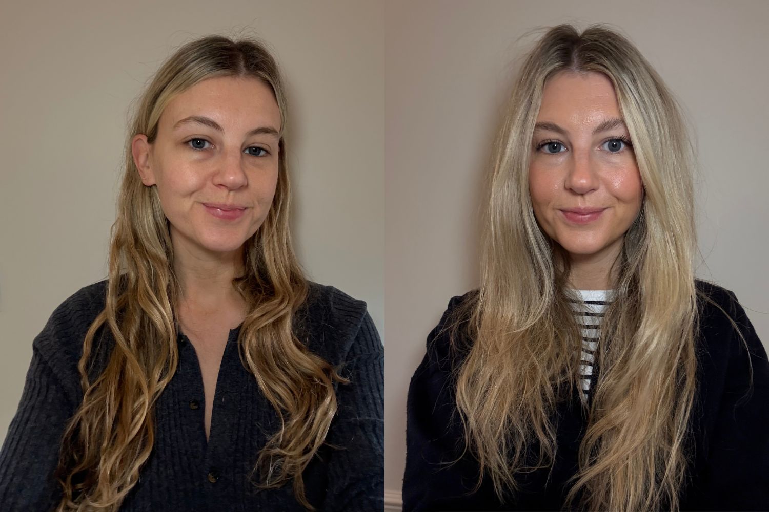 Katie Thomas before and after using Colow Wow Style on Steroids