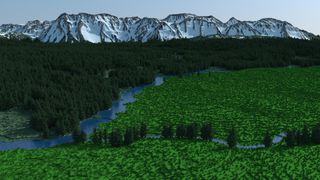 Minecraft - wetlands alongside rivers recreated in high definition