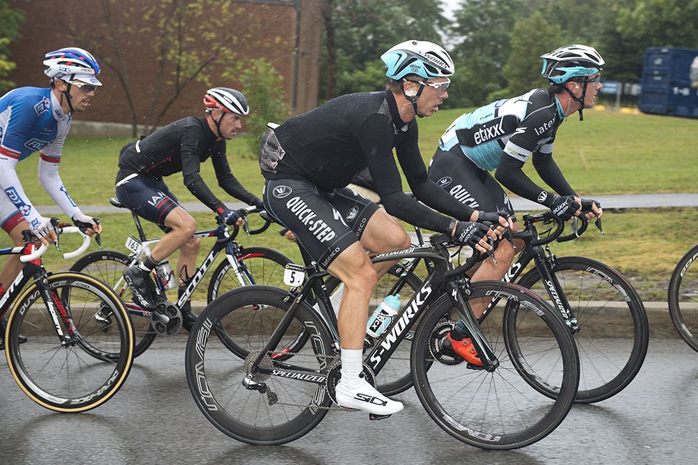 Tony Martin wraps up in the rain