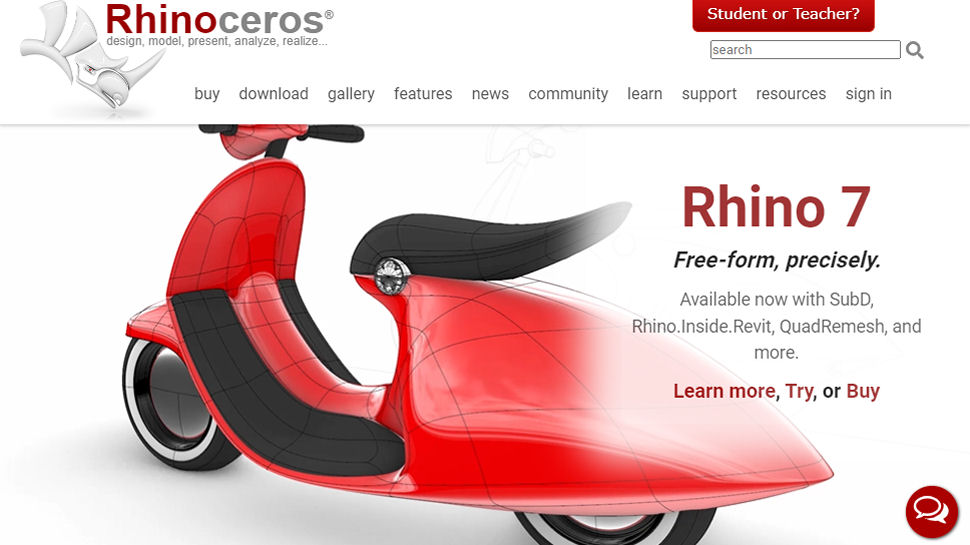 Website screenshot for Rhino