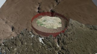 greenland crater, hiawatha impact crater