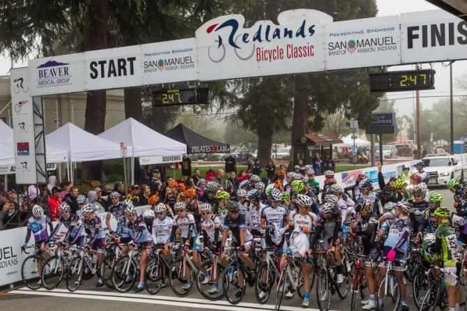 The women are ready to go at the start.