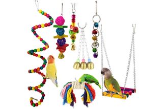 CAMITER 7 Piece Parrot Toy Set