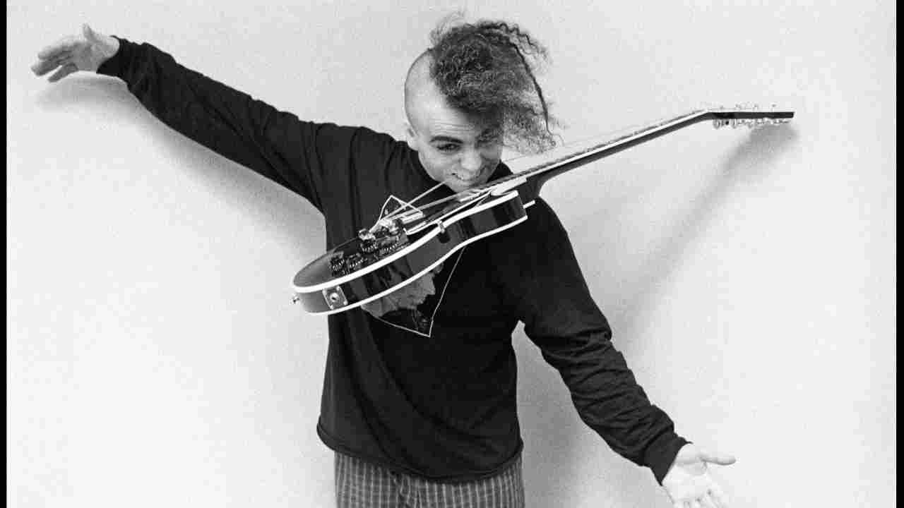 Melvins&amp;rsquo; Buzz Osbourne posing for a photograph in the ,mid-90s