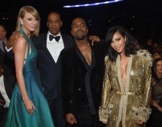 Taylor Swift, Jay Z, Kanye West, and Kim Kardashian