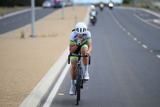 ALDINGA AUSTRALIA JANUARY 17 Alyssa Polites of Australia and ARA Australian Cycling Team competes in the breakaway during the 9th Santos Womens Tour Down Under 2025 Stage 1 a 101 9km stage from Brighton to Snapper PointAldinga UCIWWT on January 17 2025 in Aldinga Australia Photo by Dario BelingheriGetty Images