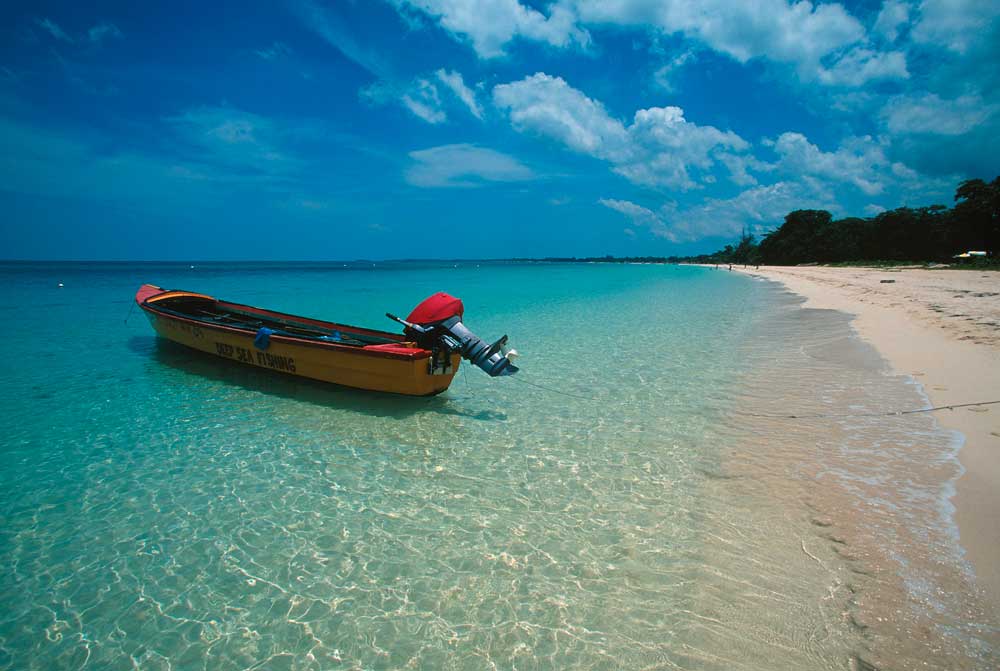The beach at Negril, Jamaica