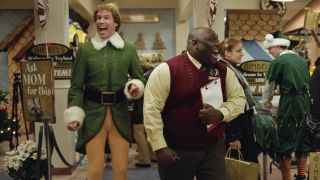 Buddy the Elf (Will Ferrell) gets excited in a department store in Elf