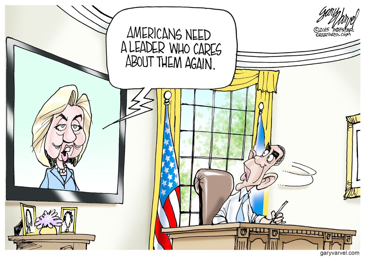 Political cartoon U.S. Hillary Clinton 2016