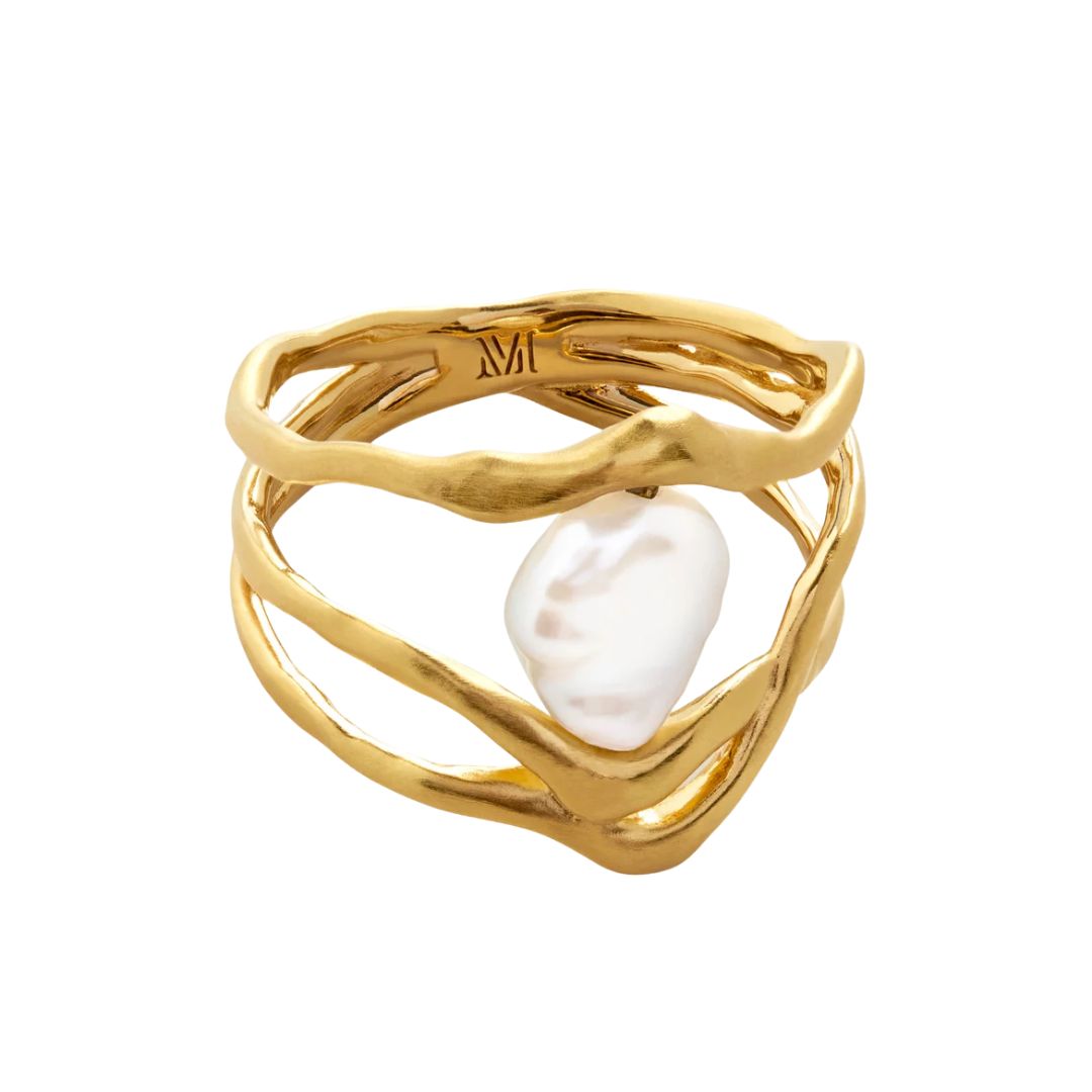 Monica Vinader, Amy Powney Keshi Pearl Triple Ring