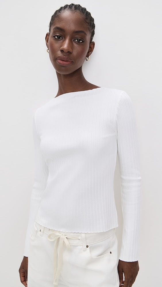Vince Rib Slash Neck Shirt