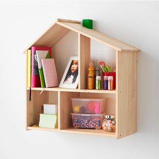 dolls house and shelving from ikea