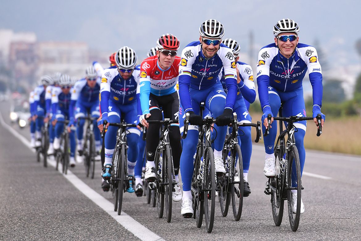 The 2017 Quick-Step Floors team trains in Calpe