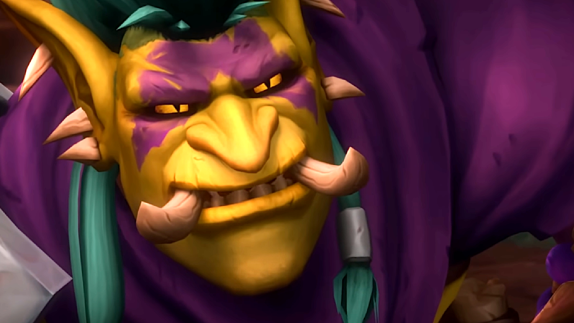 Zul'jan, grandson of Zul'jin, stares angrily at his foe in World of Warcraft: Midnight.