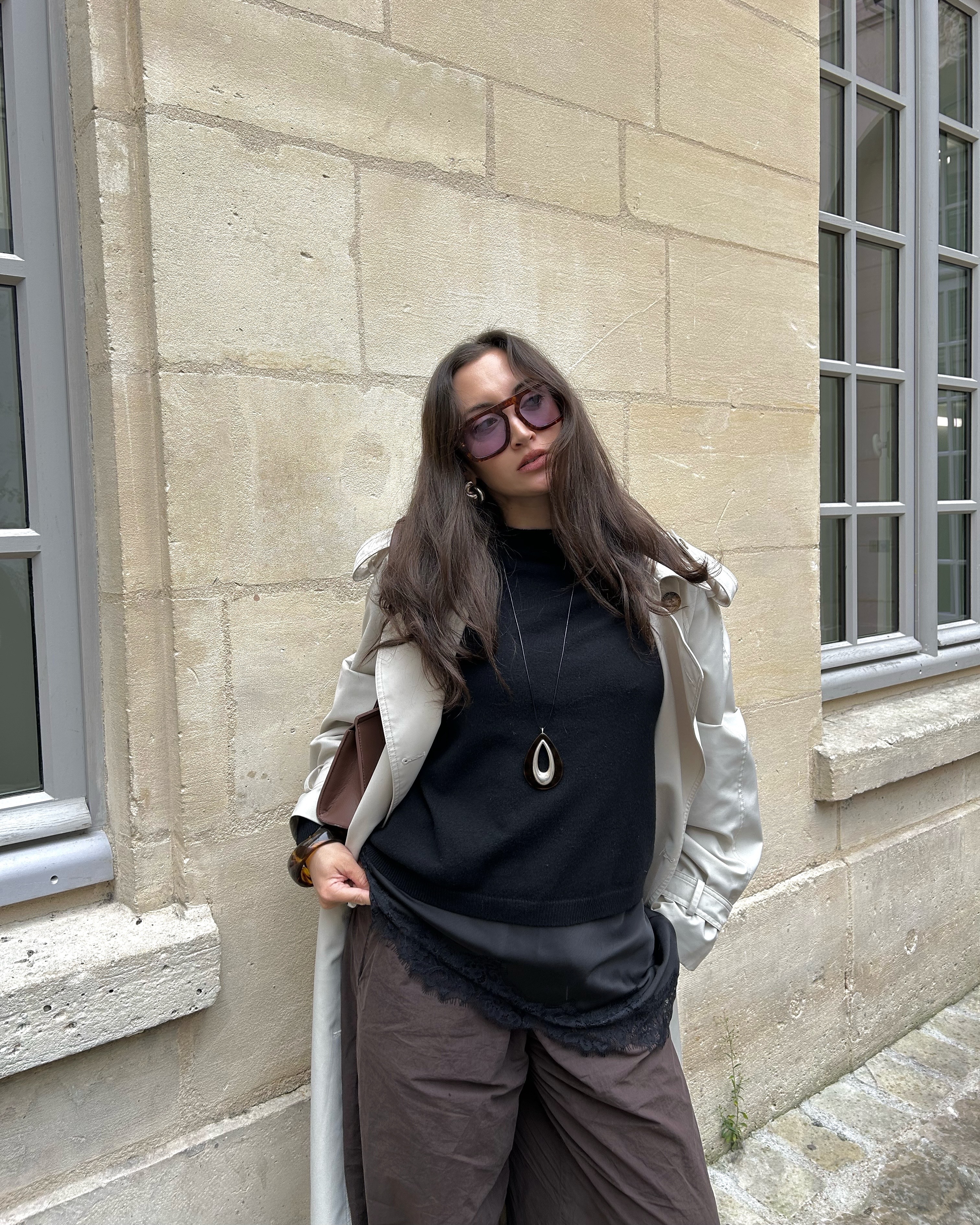 An image of Who What Wear associate beauty editor Alyssa Brascia in Paris.