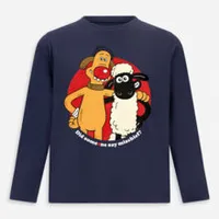 Kids' Bitzer &amp; Shaun the Sheep Navy Long Sleeve Top 2-6yrs | £8.99 - TK Maxx