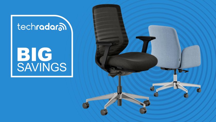 Branch office chairs next to a TechRadar-branded badge that reads Big Savings.