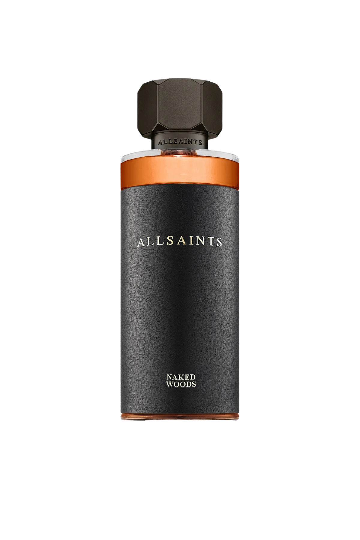 A bottle of AllSaints Naked Woods fragrance.