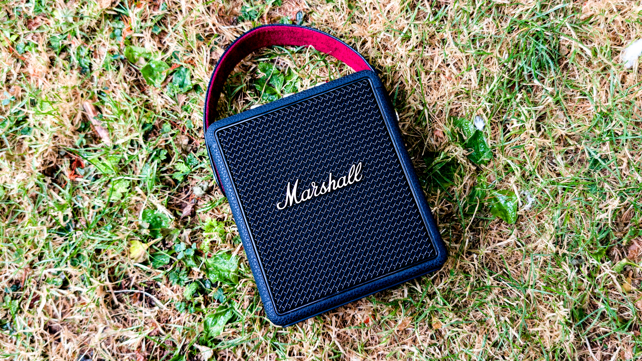Marshall Stockwell III Bluetooth portable speaker in black and brass