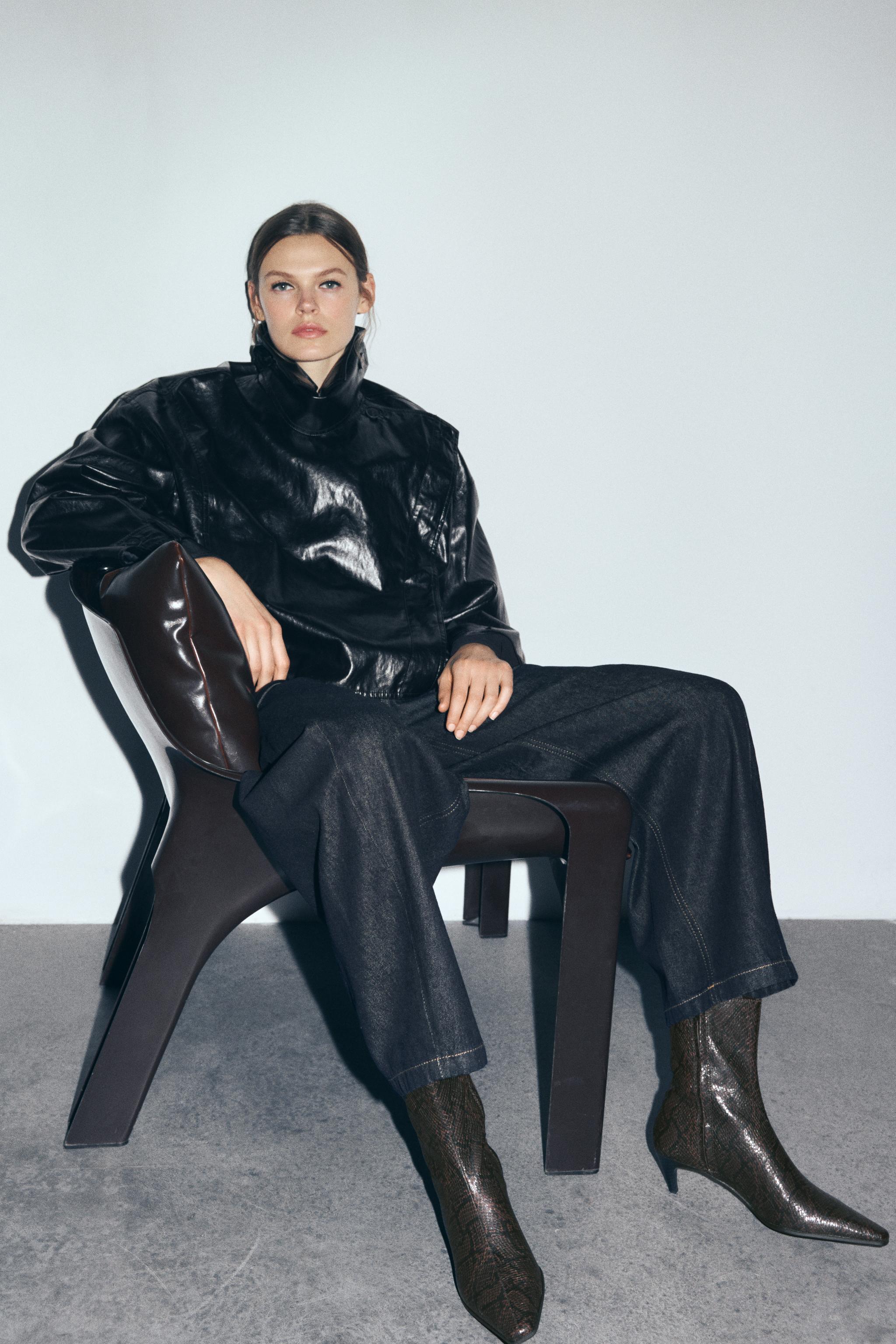 Printed Heel Ankle Boots