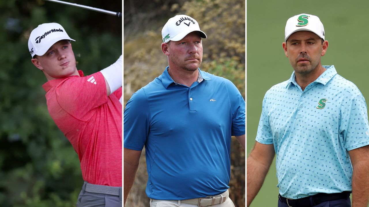 Jayden Schaper (left), Shaun Norris (centre), and Charl Schwartzel (right)