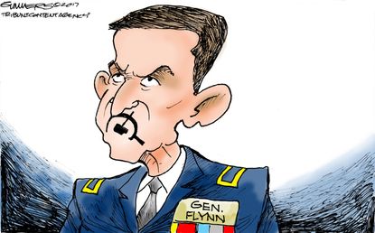 Political Cartoon U.S. Flynn Trump Administration Russia