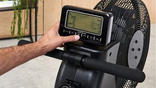 Close up of display on the JTX Freedom Air rowing machine