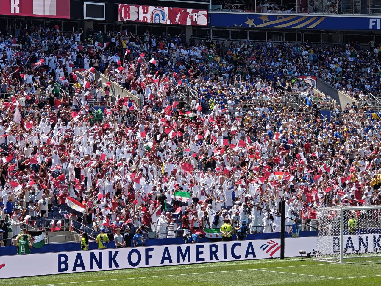 Spectators in the stands