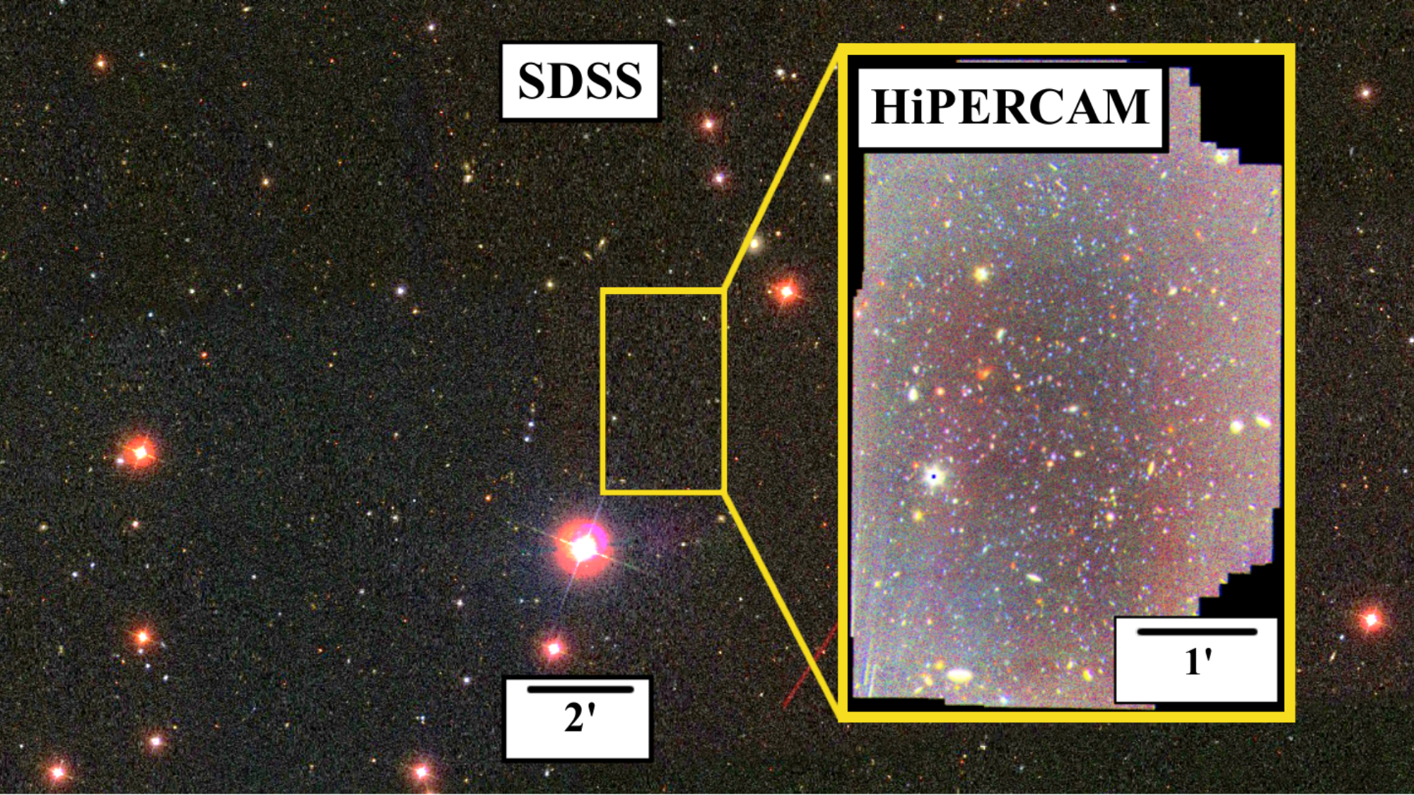 An image of the candiate starless galaxy Cloud-9 as seen by HiPERCAM