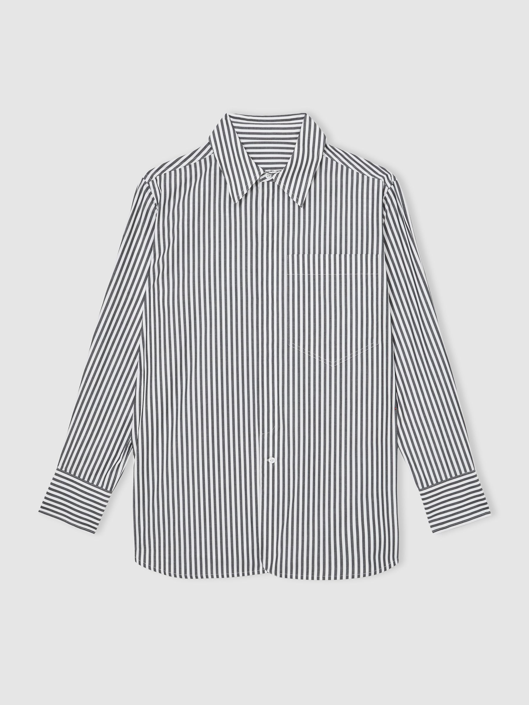 Reiss | Les 100 Ciels Stripe Shirt in White/navy