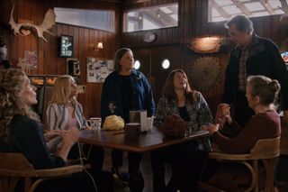 VIRGIN RIVER (L to R) GWYNYTH WALSH as JO ELLEN, JENNY COOPER as JOEY, NICOLA CAVENDISH as CONNIE, JANET GLASSFORD as JUNE, and TIM MATHESON as DOC MULLINS in episode 304 of VIRGIN RIVER