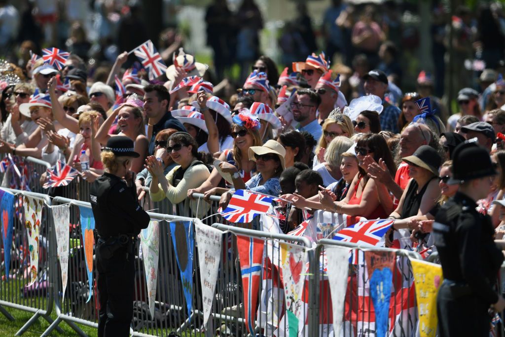 Royal wedding spectators