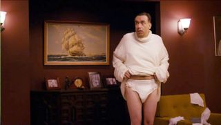 Fred Armisen wearing a nappy in Broad City