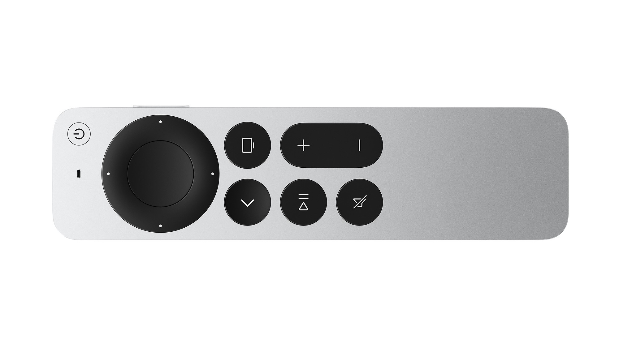 کنترل از راه دور Apple TV 4K در پس زمینه سفید