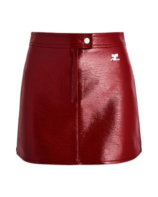 Courrèges Logo Vinyl Mini Skirt