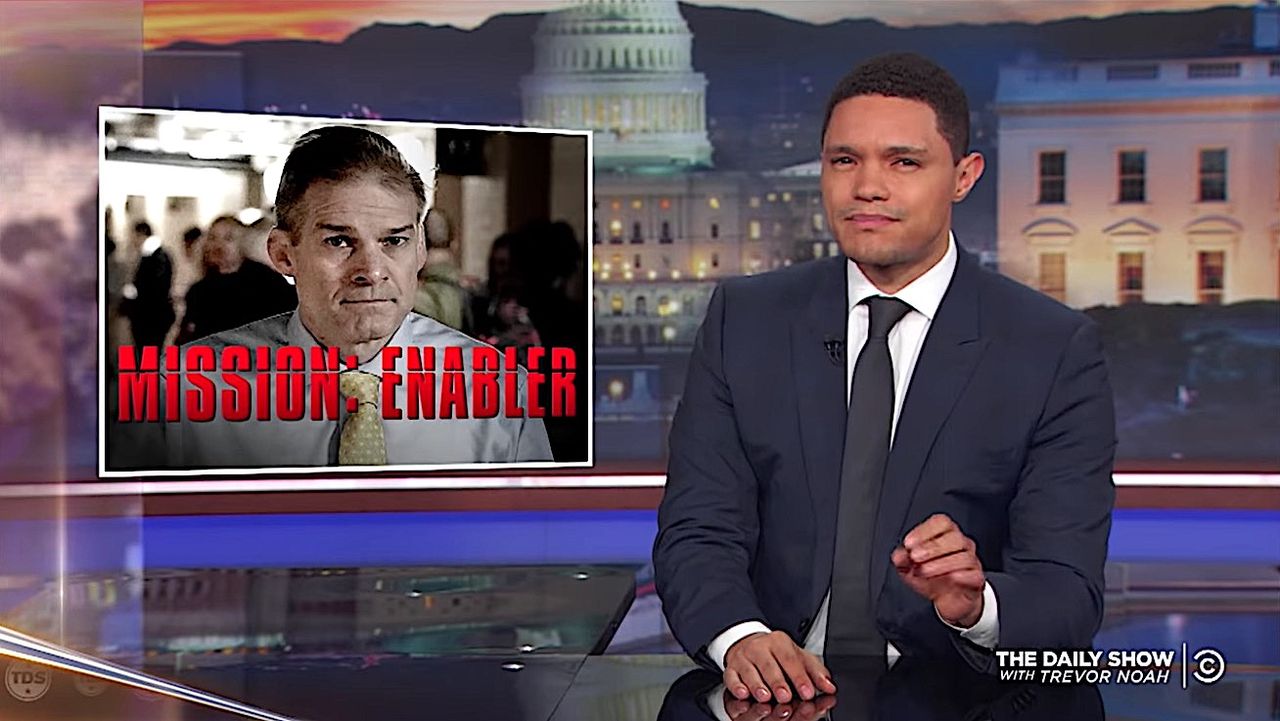 Trevor Noah forks Jim Jordan