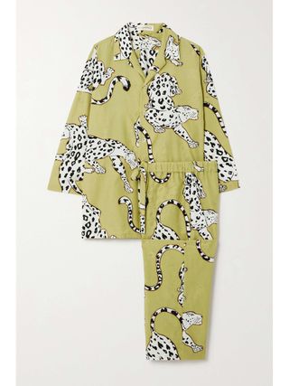leopard print pajama set