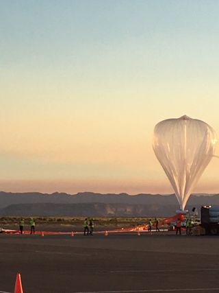 World View prepared to loft a Kentucky Fried Chicken Zinger sandwich into space the morning of June 29.