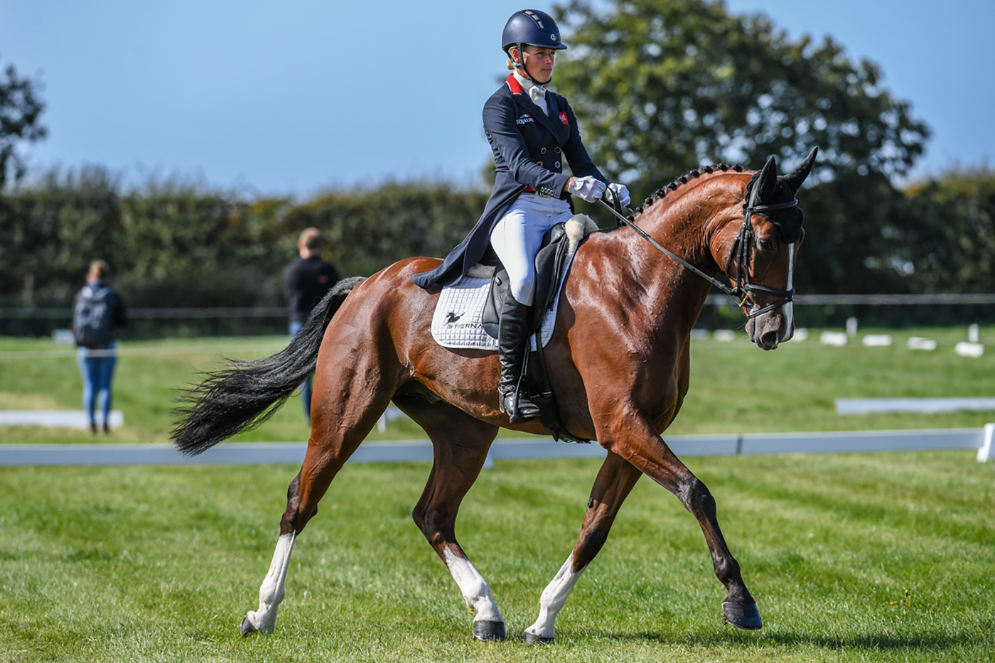 Izzy Taylor and Hartacker on their way to leading the CCI4*-S at Burnham Market after the dressage