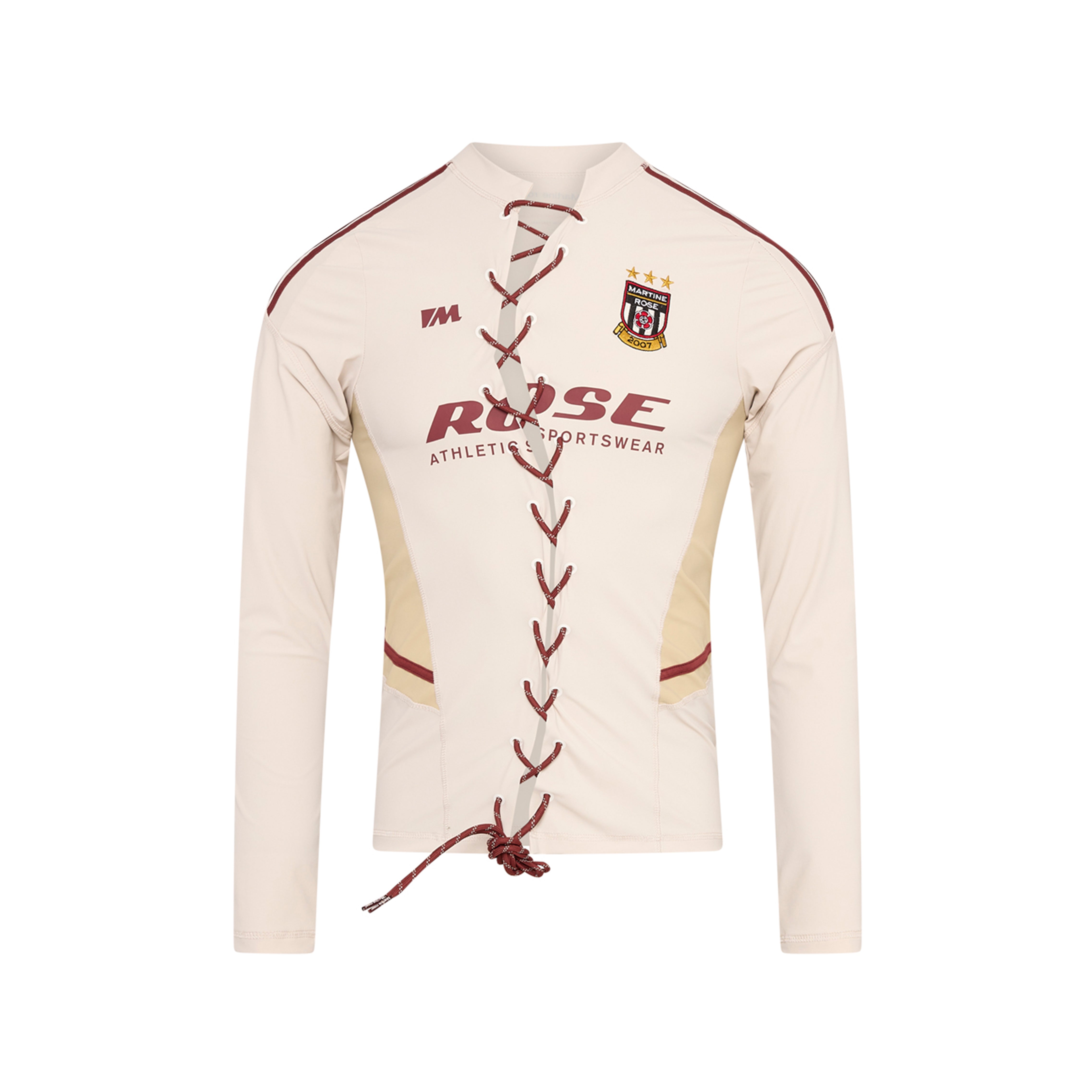 L/s Lace Up Football Top in Grey