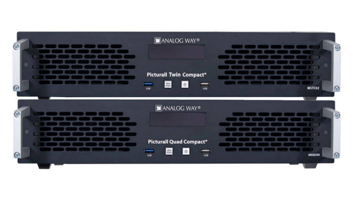 Analog Way has announced new, compact versions of its Picturall Quad and Picturall Twin media servers, delivering the same playback performance in a 2RU ruggedized chassis.