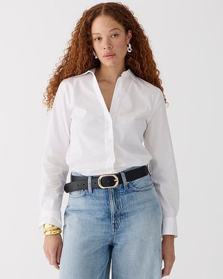 Wren Slim Shirt in Stretch Cotton Poplin