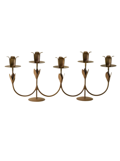 Forged Tulip Candelabra