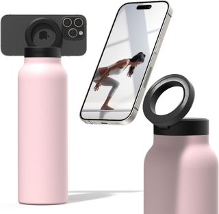 Ringo, Compatible Magsafe Water Bottle With Phone Holder - Stainless Steel Water Bottle With Magnetic Phone Tripod Mount