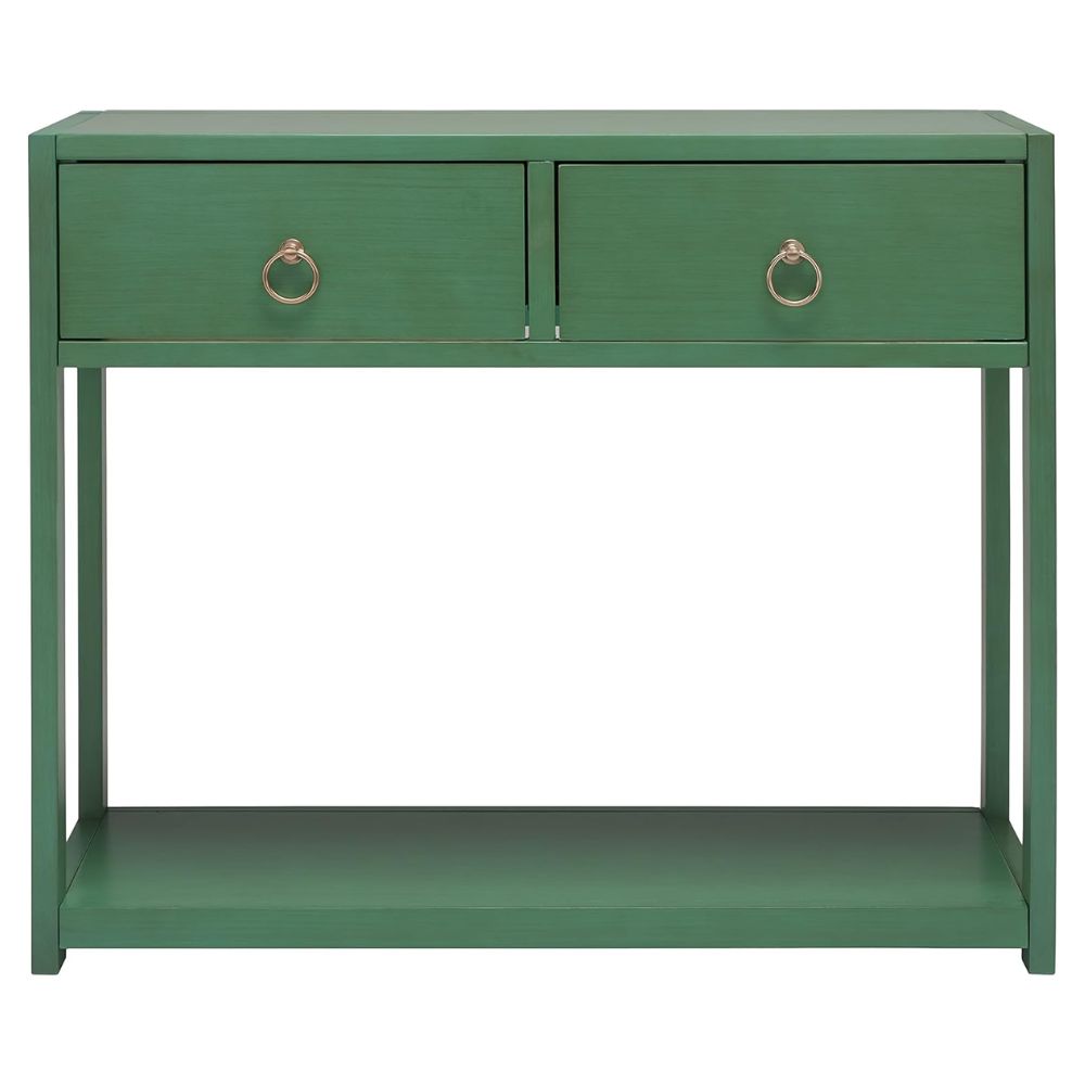 SAFAVIEH Sadie Turquoise 2-Drawer Console Table