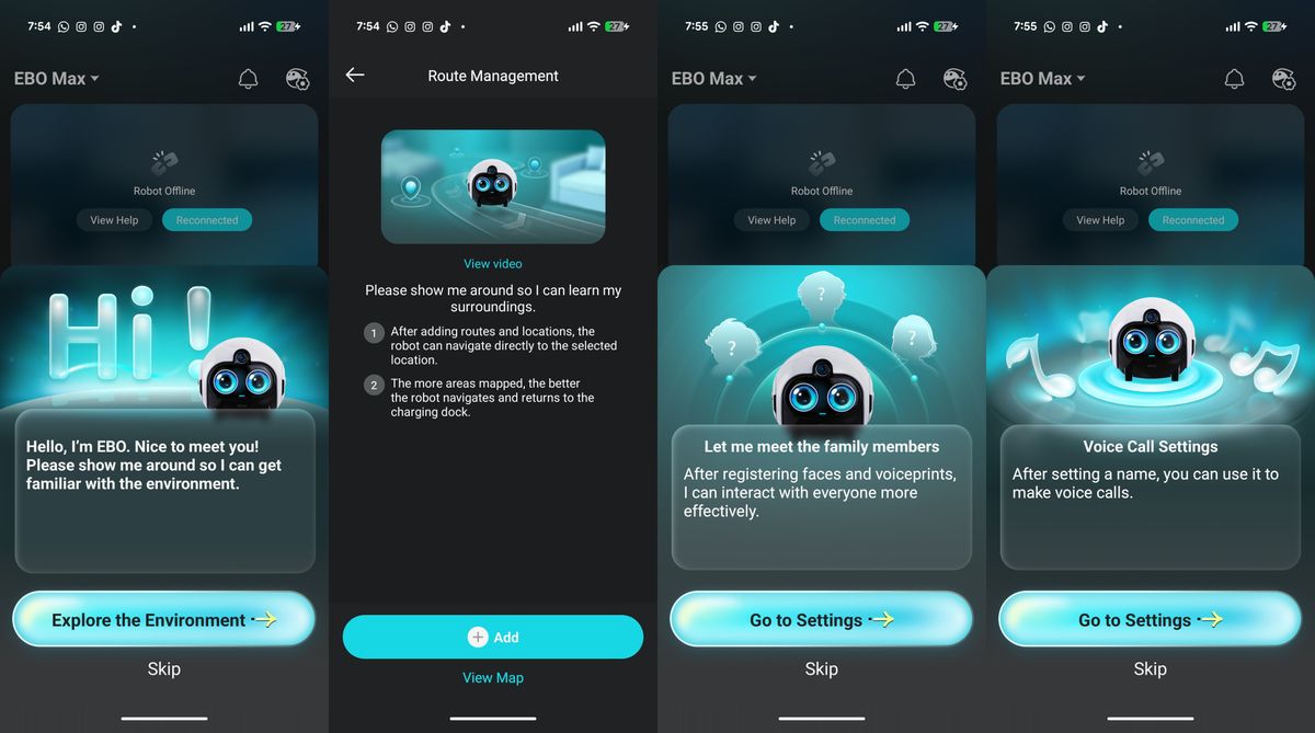Enabot EBO Max all features in the app